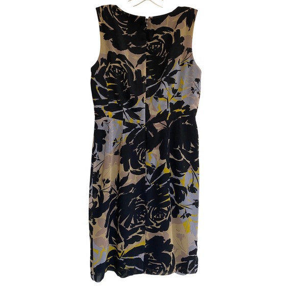 Banana Republic Sleeveless Print Wrap Cool Neutral Dress Abstract Floral - EUC 4 - Picture 2 of 11